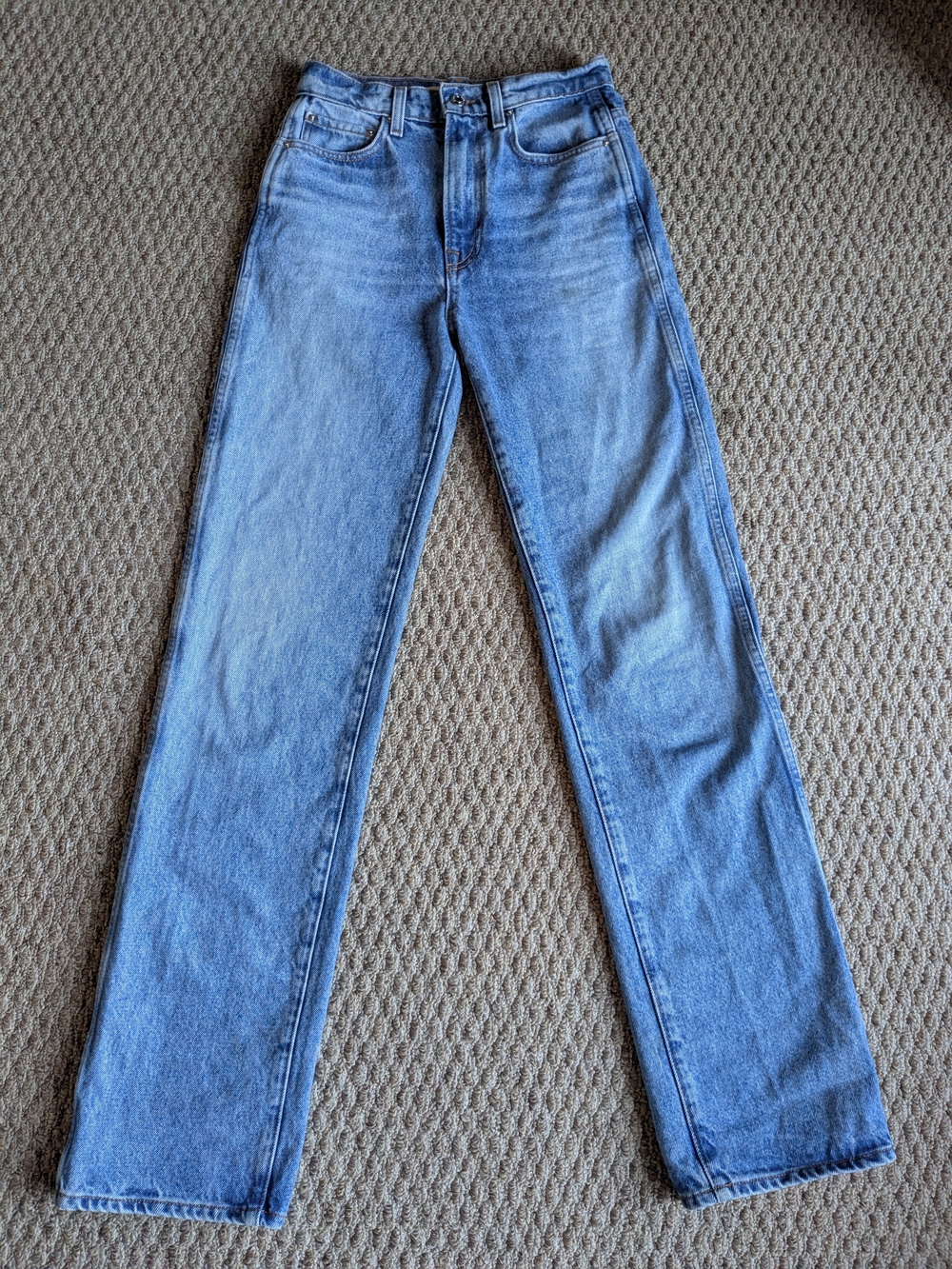 GRLFRND High Rise Straight Premium Denim Jeans